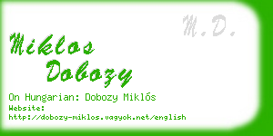 miklos dobozy business card