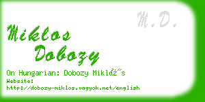 miklos dobozy business card